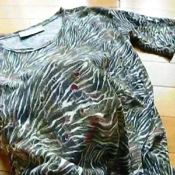 IRO Shay distressed zebra-print linen-jersey T-shirt Size XS - Picture 7 of 10